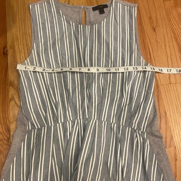 J Crew Striped Front Cinched peplum Tank Top size small - Picture 5 of 6